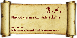 Nadolyanszki Adrián névjegykártya