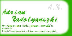 adrian nadolyanszki business card